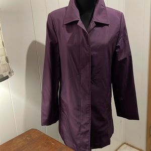 London Fog royal purple rain coat M fully lined